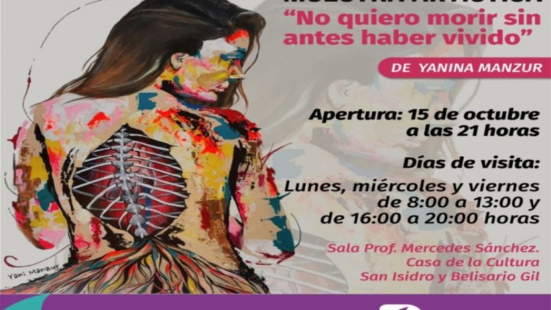 Apertura de una nueva exposición de pinturas en la Casa de la Cultura de Rivadavia